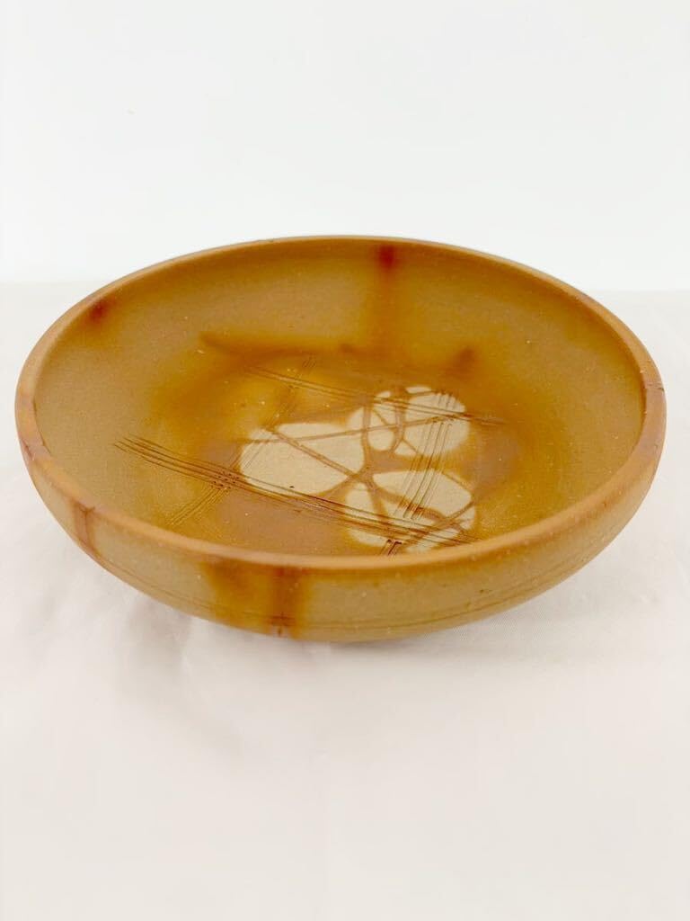 備前焼 銘あり 円筒形 陶器 約24cm 備前焼 銘あり 筒形 陶器 約24cm