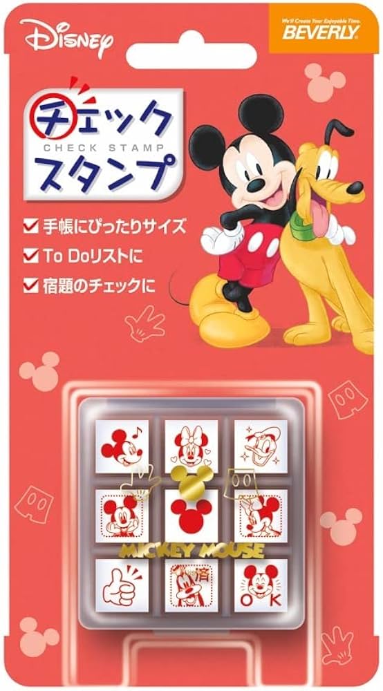 Amazon.co.jp: ビバリー ディズニー ミッキーマウス スタンプ チェック