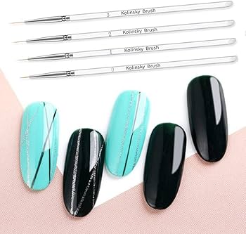 Amazon | yuchurey ネイル筆 極細 4本セット ネールアートペン ネイル