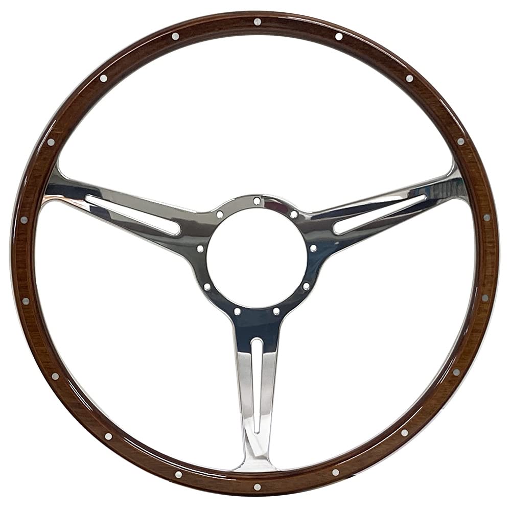 Amazon | カスタム アルミ ビレット クラッシックウッド ステアリング
