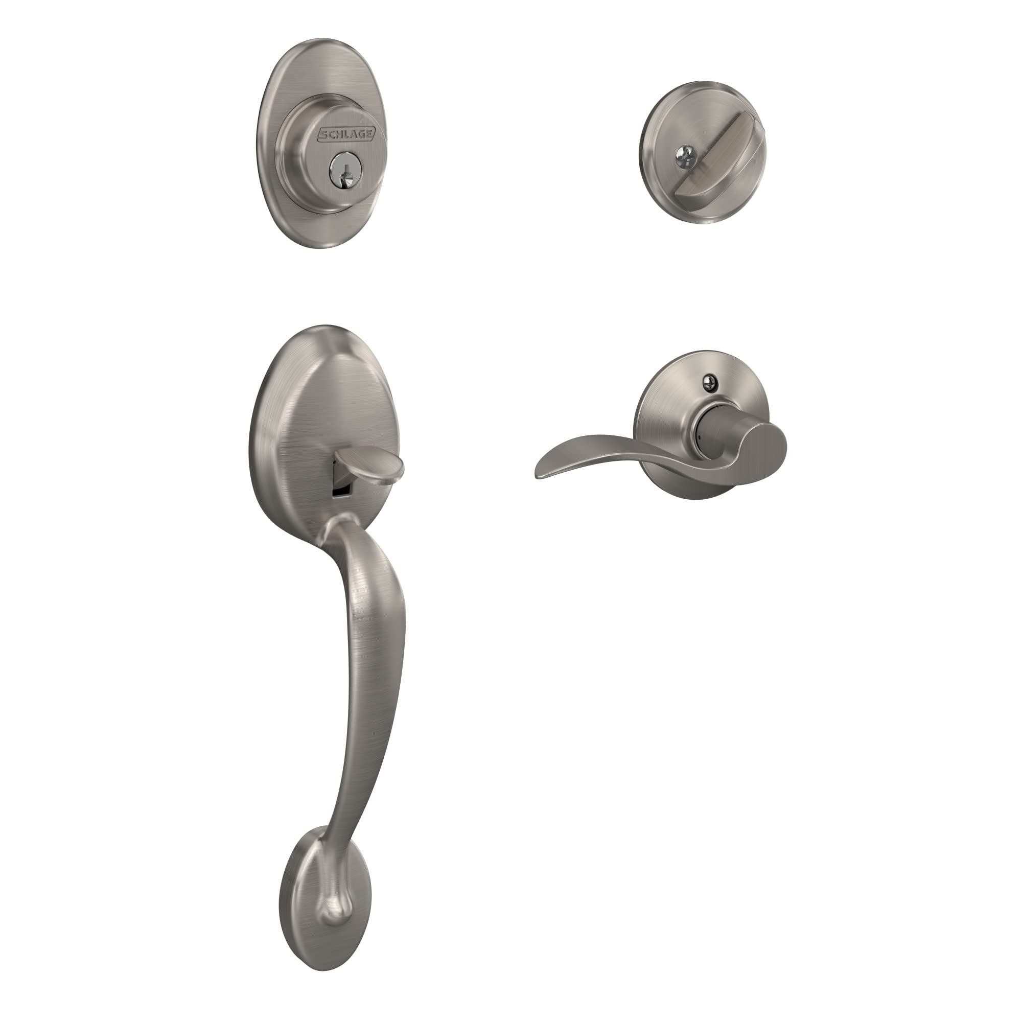 Schlage F60 V PLY 619 ACC Plymouth Front Entry Handleset with