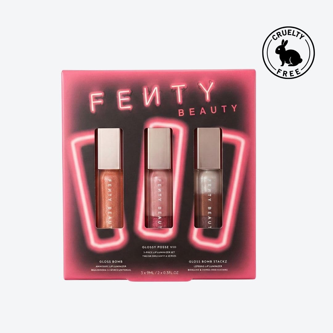 Amazon.com : FENTY BEAUTY Glossy Posse VIII 3-Piece Lip Luminizer