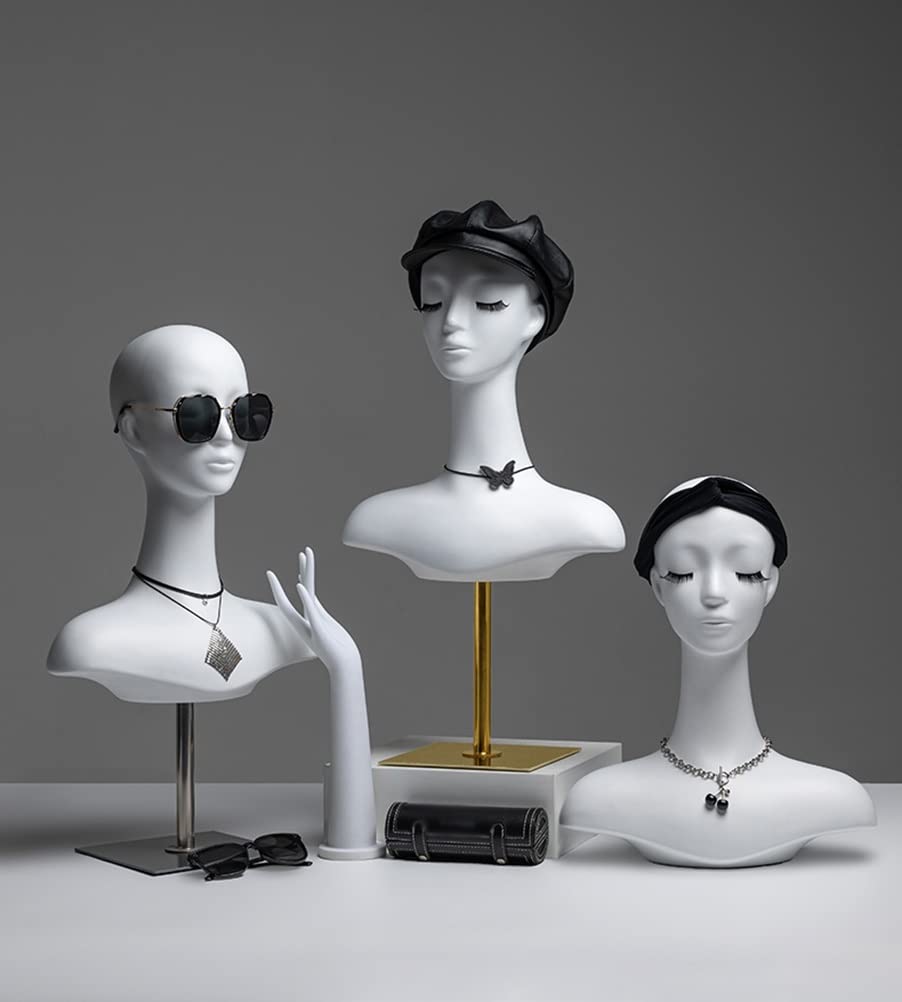 Amazon.co.jp: マネキンヘッド 白いプラスチック製の女性のマネキン
