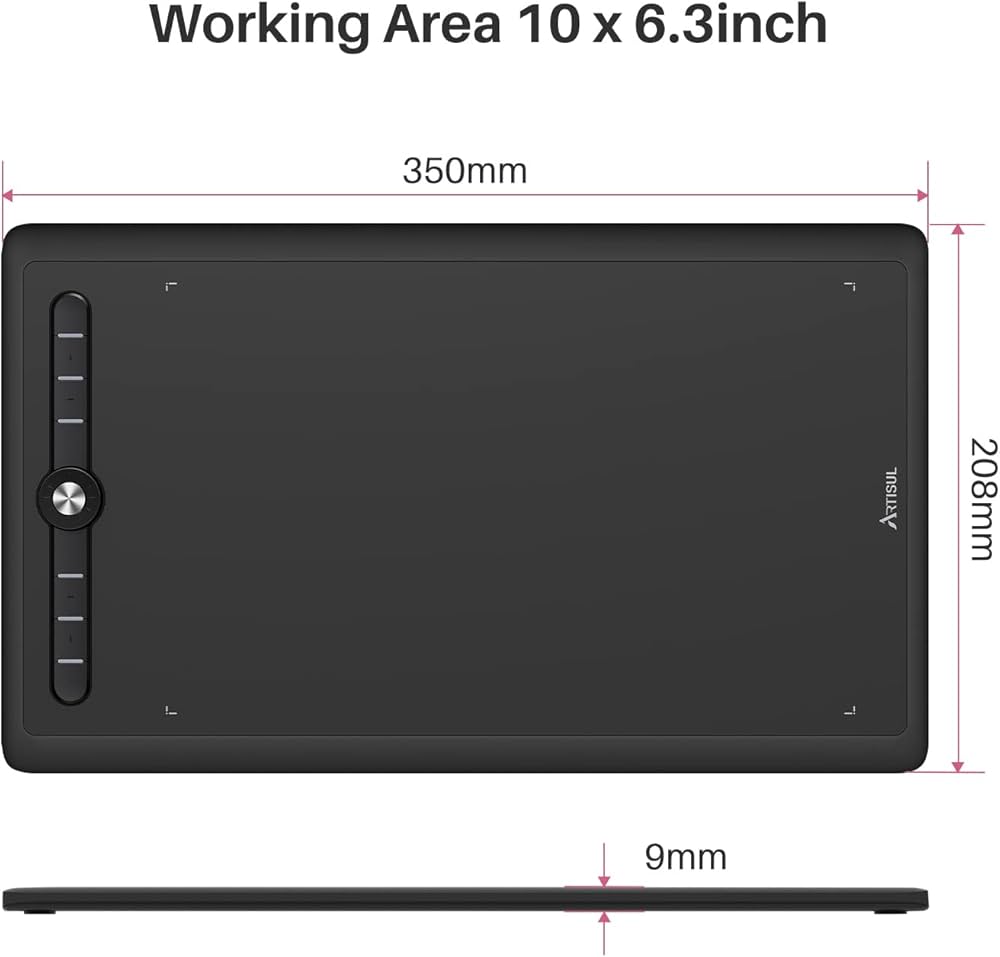 Amazon | Artisul ペンタブ 板タブ スマホで使える板タブ 傾き検出機能