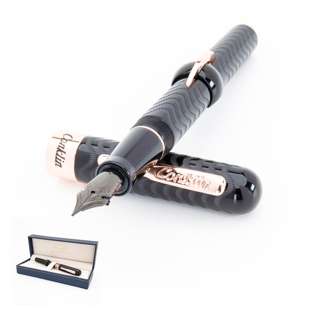 Amazon | Conklin Mark Twain クレセントフィラー 万年筆 - ブラック