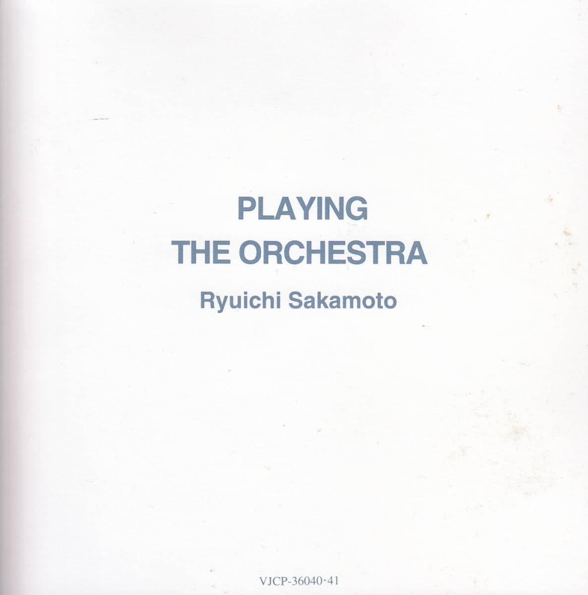 坂本龍一 Playing the Orchestra 非売品 2CD 坂本龍一 Playing the