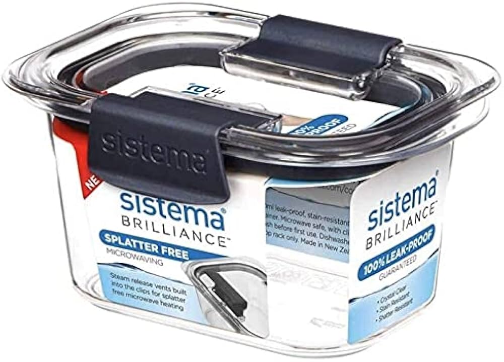 Amazon｜Sistema Brilliance 漏れ防止 食品保存容器 ランチボックス 14