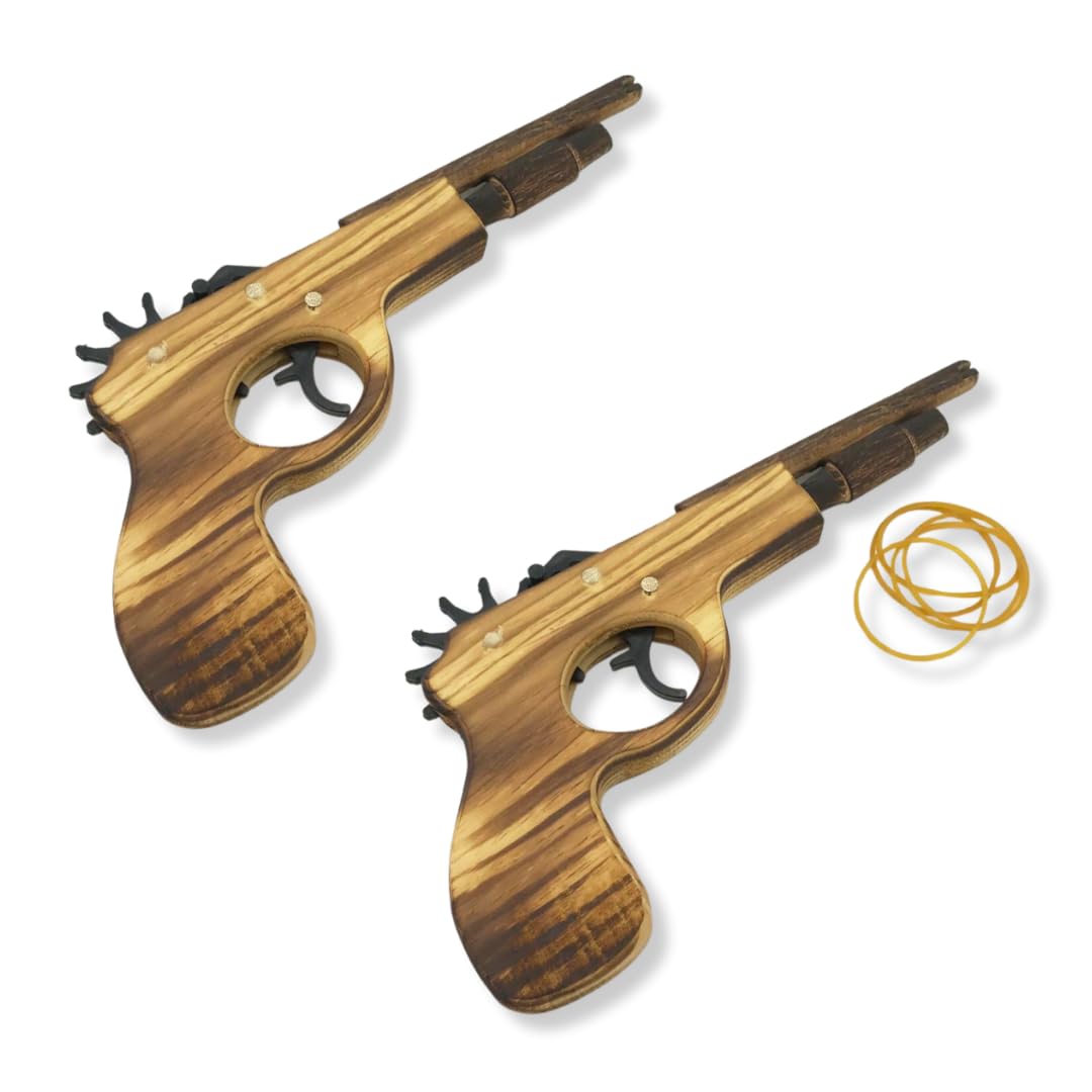 Amazon | MaT store ゴム鉄砲 木製 連射 射的 おもちゃ 子ども 的当て