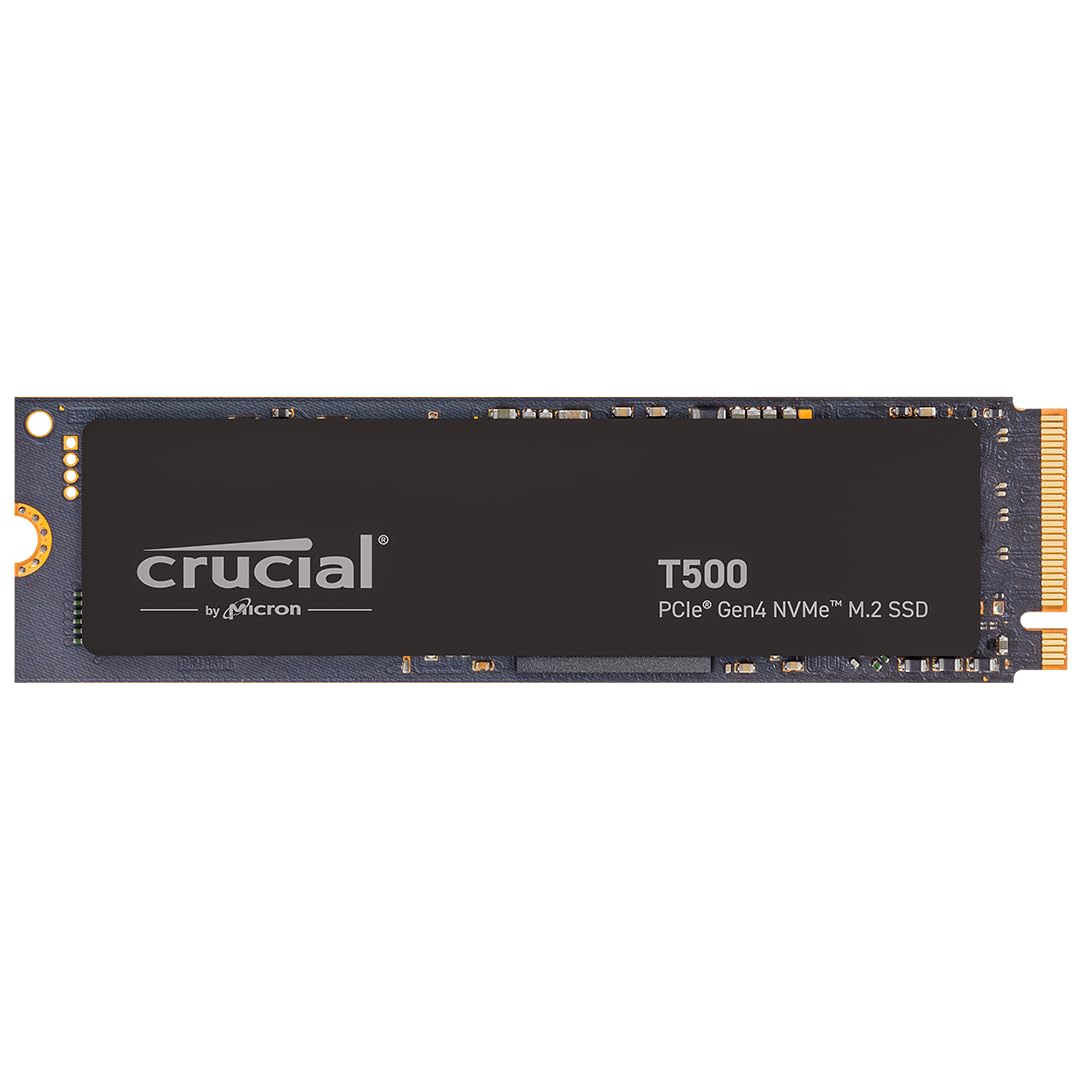 Crucial T500 PCIe Gen4 NVMe 1TB SSD, Up to 7,300MB/s, TLC NAND