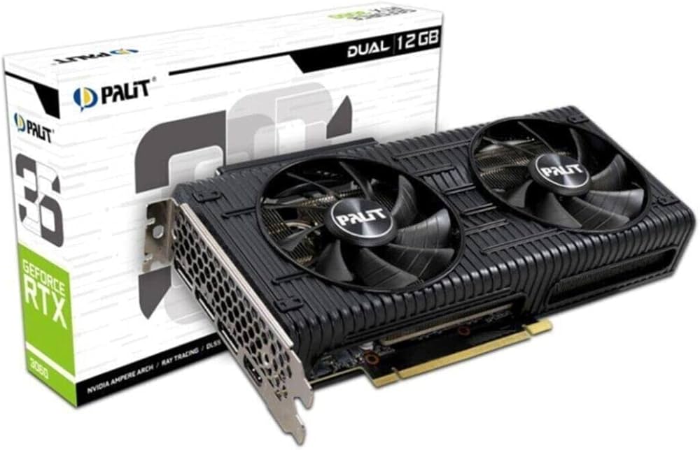 Palit GeForce RTX 3060 Dual 12GB GDDR6 Graphics Card, 3584 Core