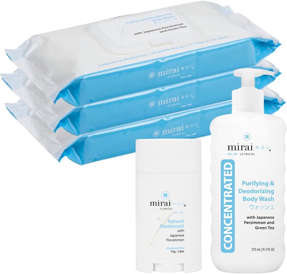Amazon.com : Mirai Clinical Ultimate Freshness Bundle - Wipes, Deo