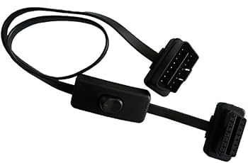 Amazon | スイッチ付き OBD2 延長ケーブル 60cm フラットケーブル仕様