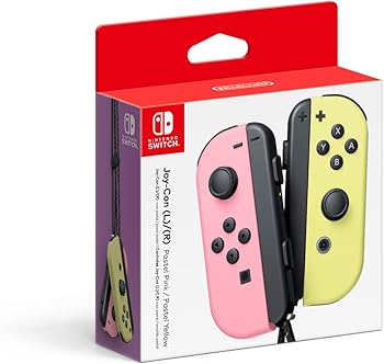 Amazon.com: Joy-Con (L)/(R) - Pastel Pink/Pastel Yellow (Renewed