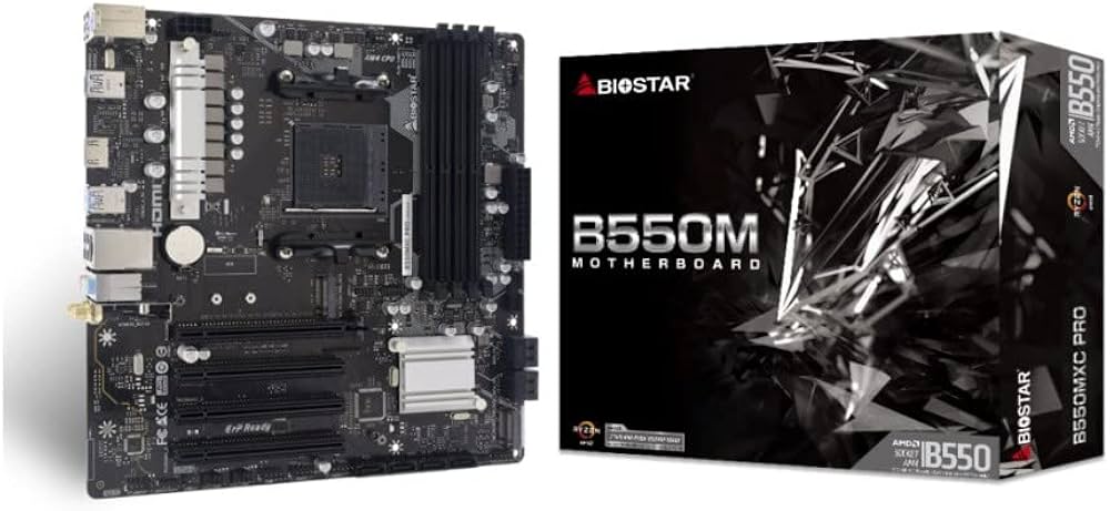 Amazon | BIOSTAR AMD B550チップセット搭載MicroATXマザーボードSATA