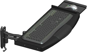 Amazon | キーボードアーム,ステンレスデスクキーボードトレイ多機能