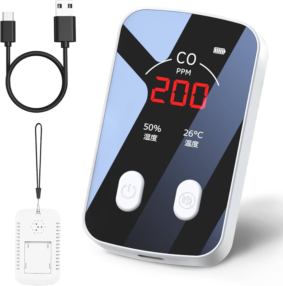 Amazon.co.jp: 【3-IN-1一酸化炭素濃度/温度/湿度搭載一酸化炭素