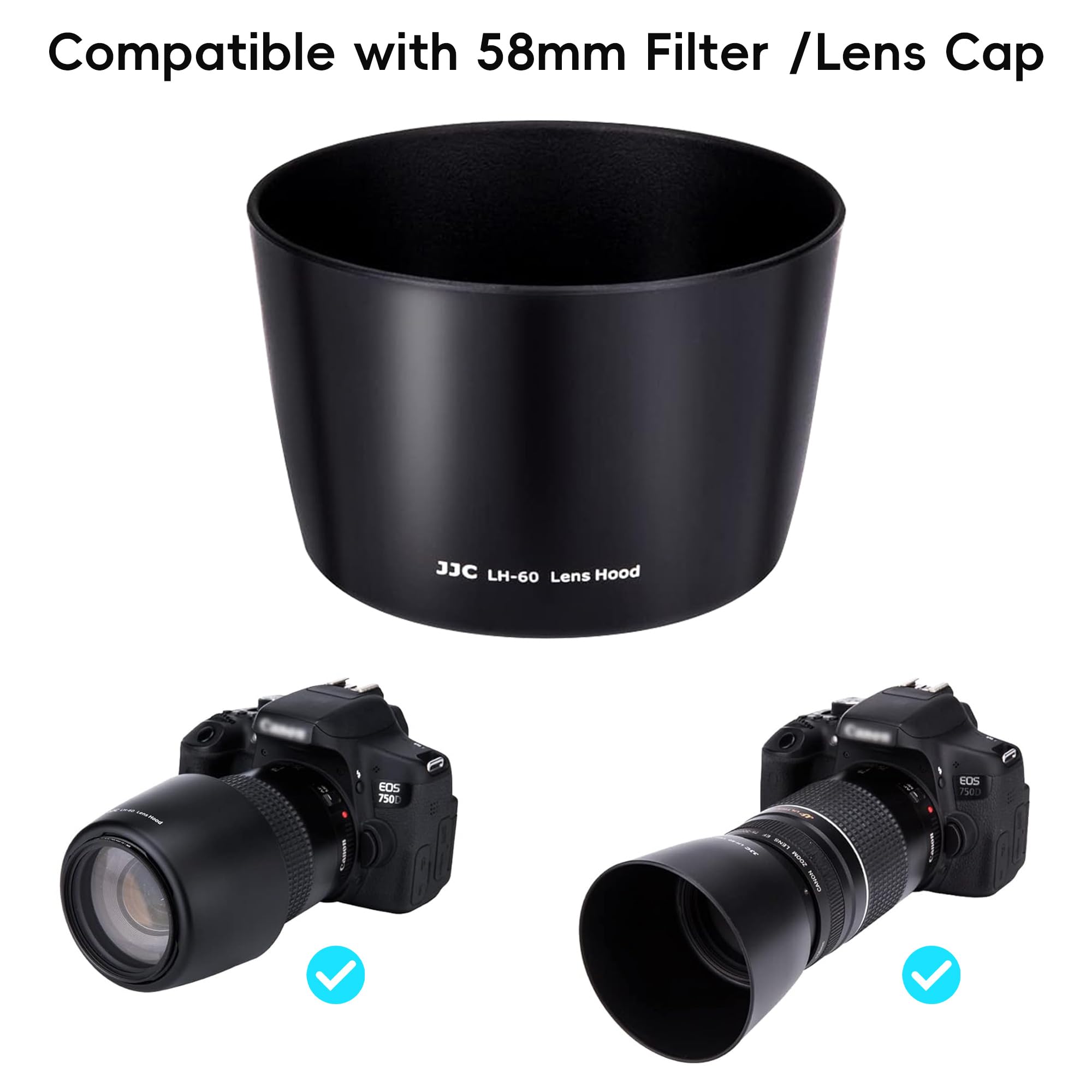 Amazon.com : Reversible ET-60 Lens Hood Shade Protector for Canon