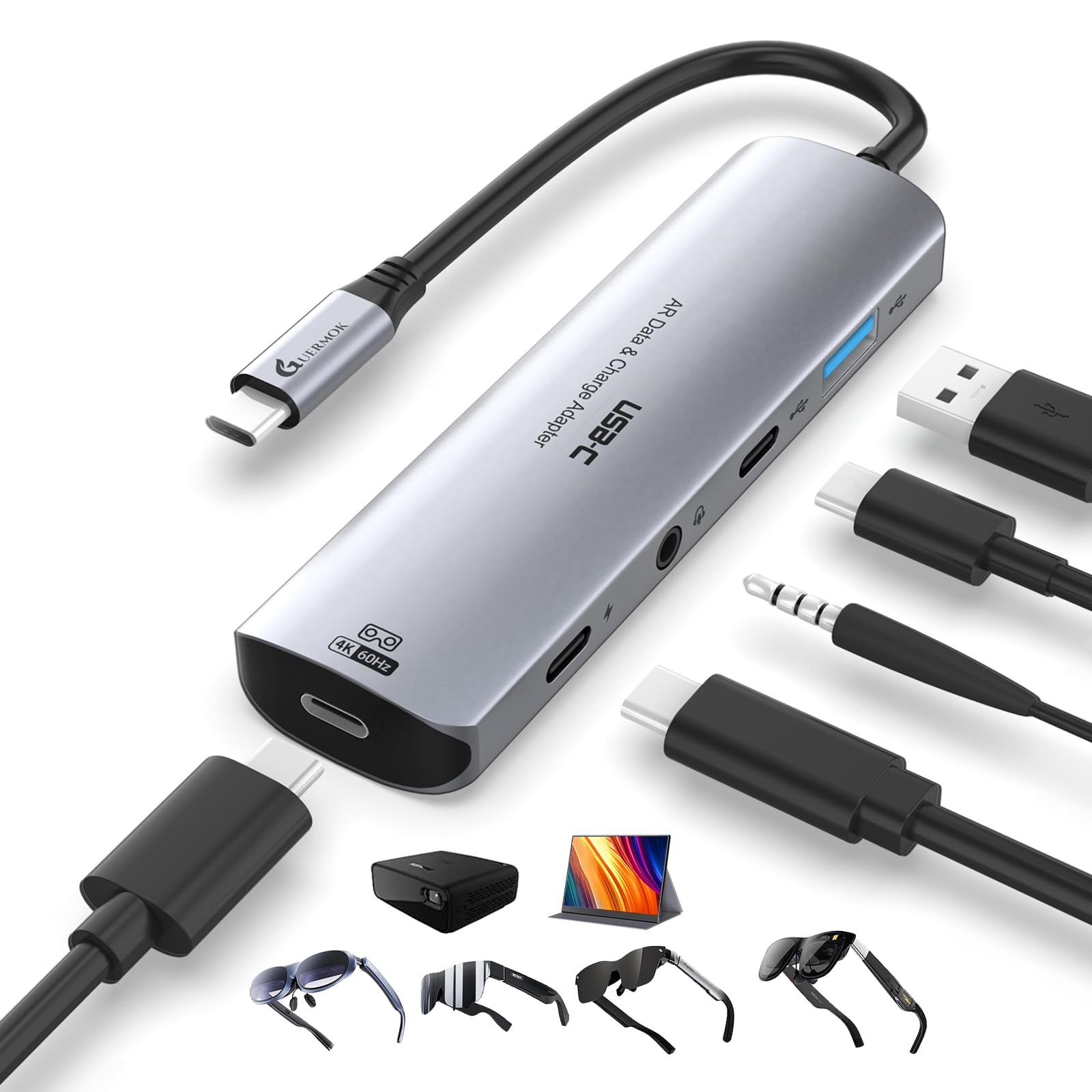 Amazon | Guermok 5-in-1 USBC ARグラス対応アダプター、100W PD急速