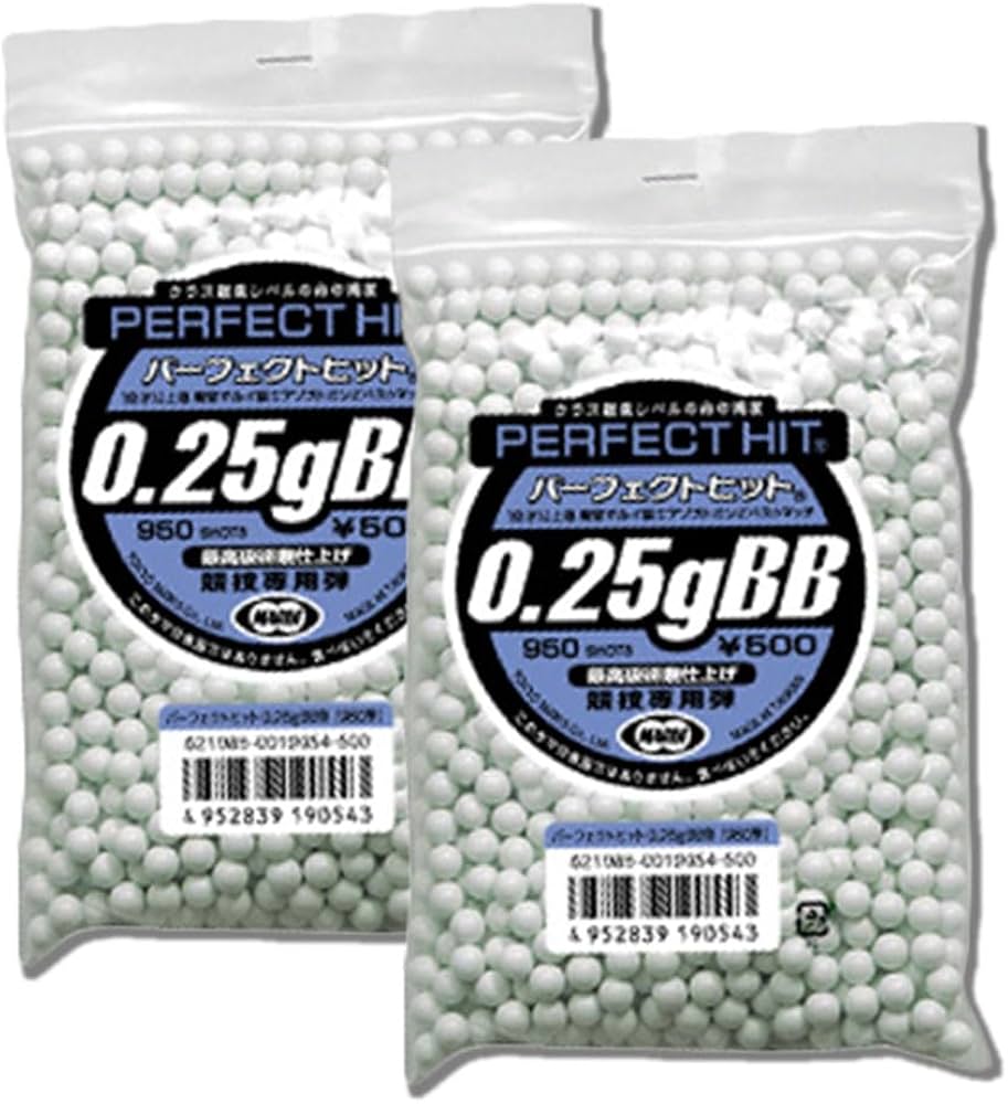 Amazon.co.jp: 東京マルイ 2個セット BB弾 パーフェクトヒット 0.25gBB