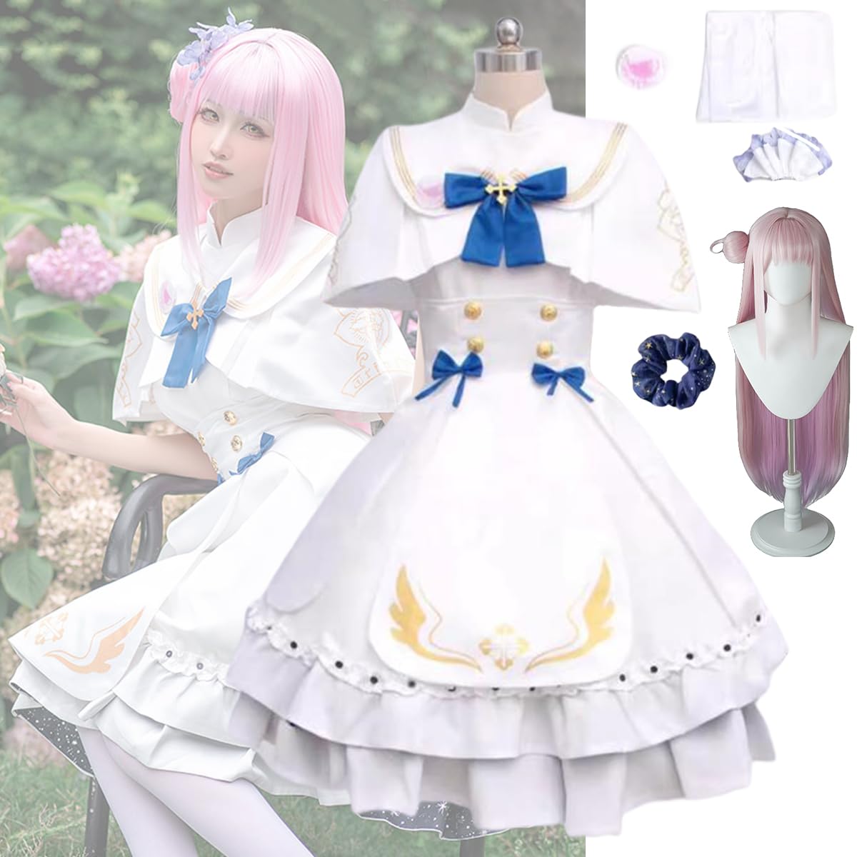 Amazon.co.jp: [HAOJEE] 聖園ミカ(みそのみか) コスプレ 衣装 ブルアカ