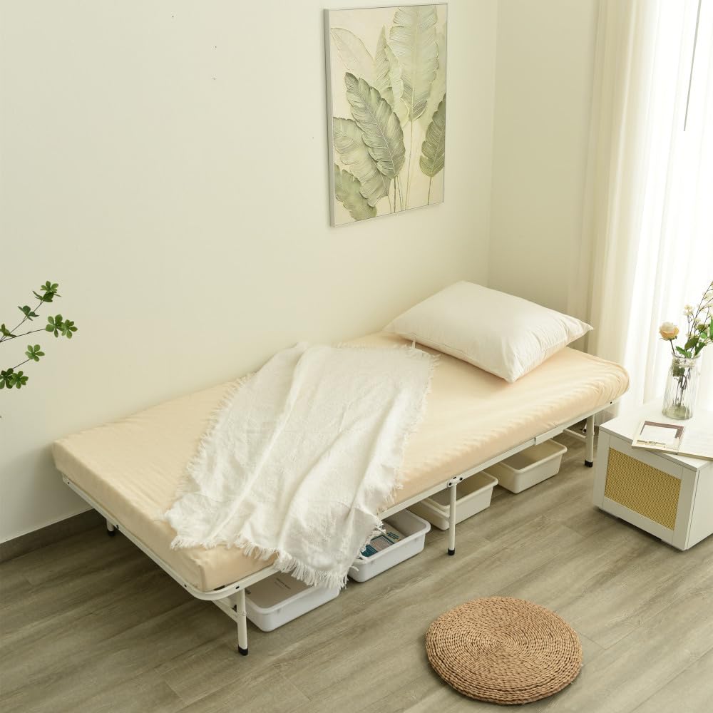 Amazon｜パイプベッド 折りたたみベッド シングル 組立簡単 ベッド 下