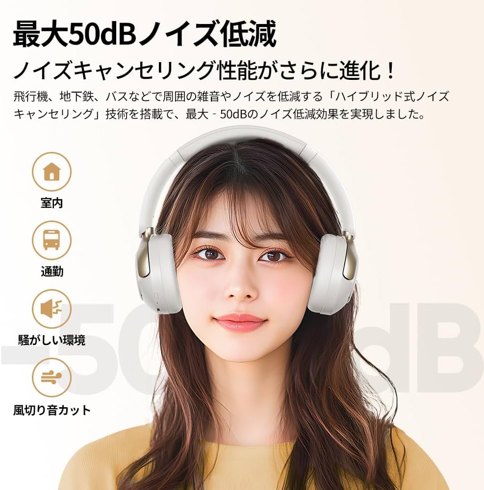 Amazon.co.jp: 【VGP 2025 受賞】QCY H3PRO ヘッドホン ワイヤレス