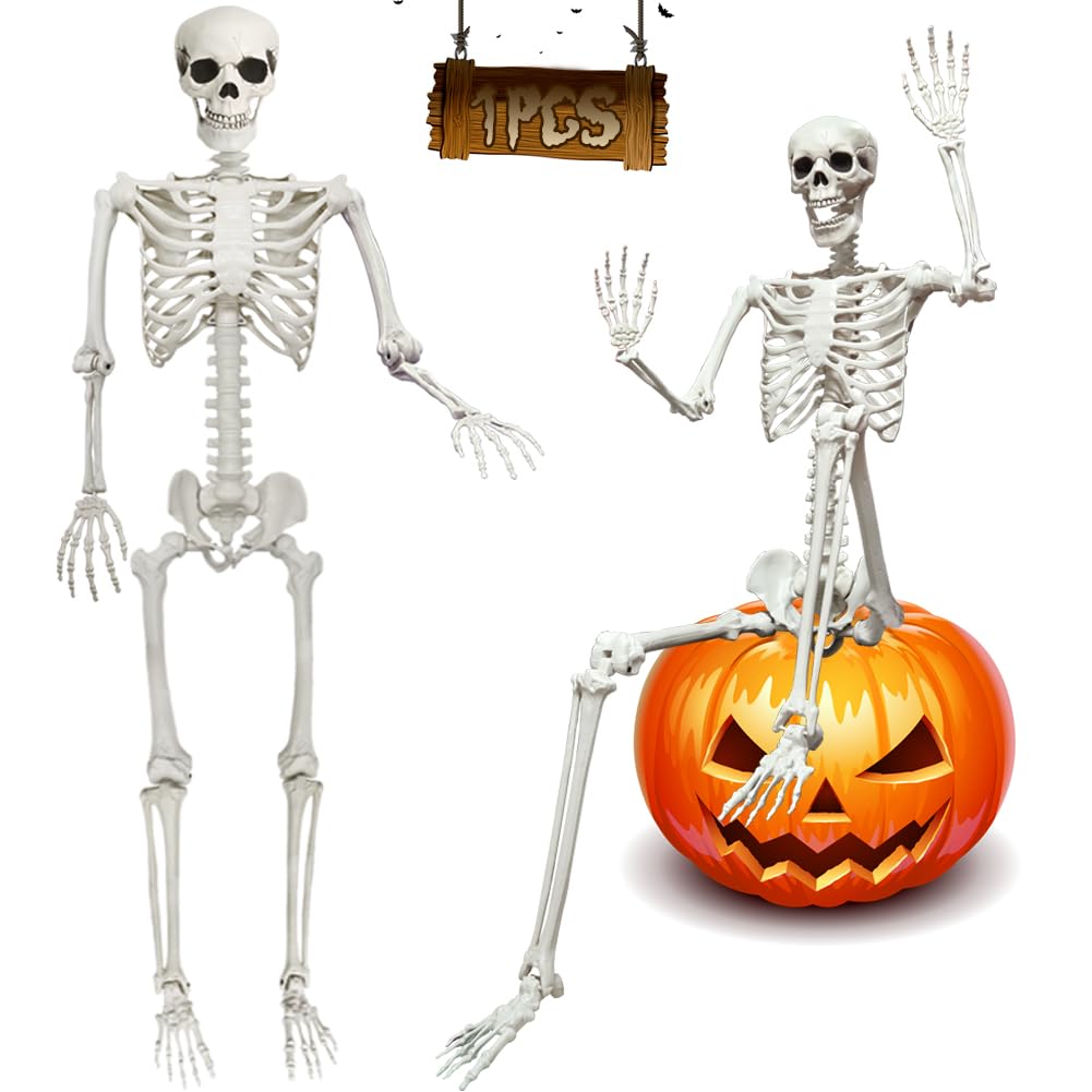 Amazon.com : UMEELR 5.9FT Poseable Life Size Skeleton, Plastic