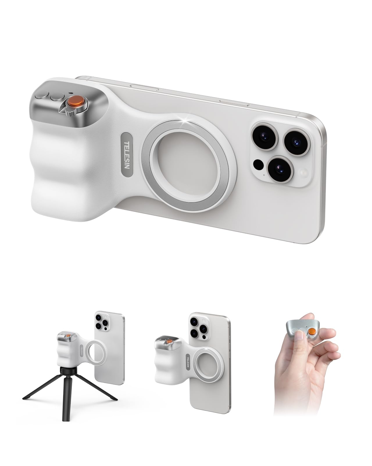 Amazon | TELESIN スマホグリップ マグネット 自撮りグリップ iphone
