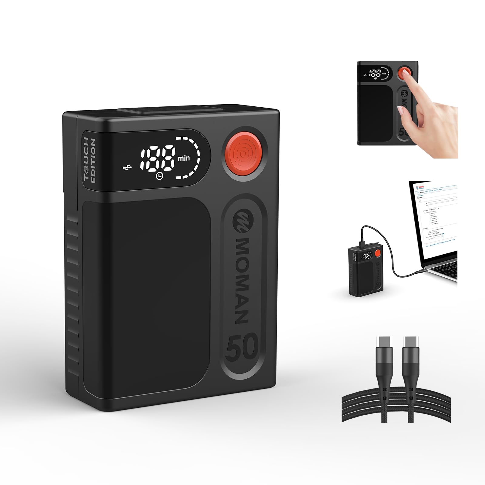 Amazon | Vマウントバッテリー, Moman(モーマン) Power 50 Touch USB-C