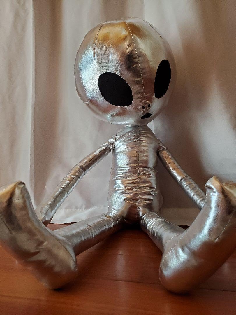Amazon.co.jp: となりの宇宙人 ぬいぐるみ シルバー BIGぬいぐるみ