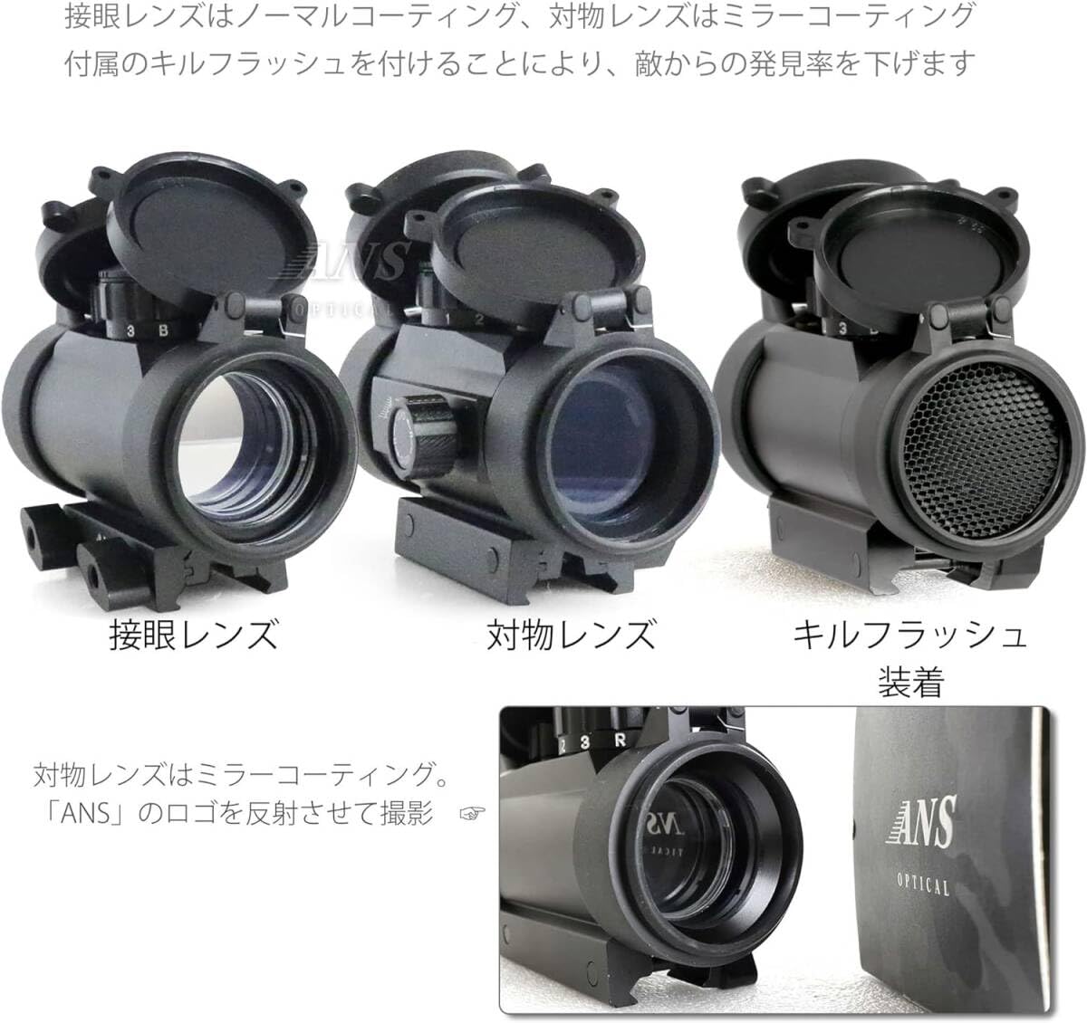 ドットサイト 実銃用 TASCO Red Do バトラ キャップ付き 【公式通販】