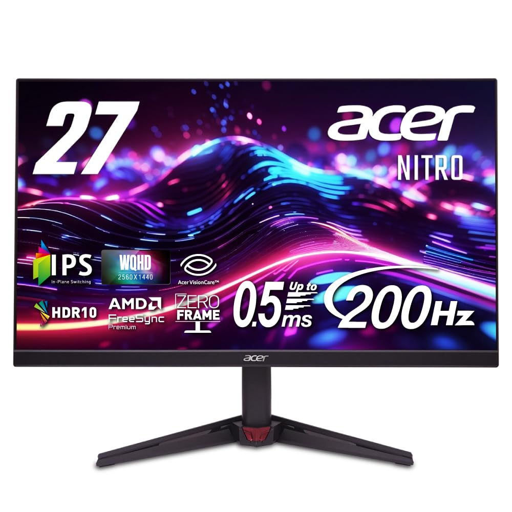 Amazon.co.jp: Acer 27インチ IPS WQHD 非光沢 200Hz 0.5ms DCI-P3 90