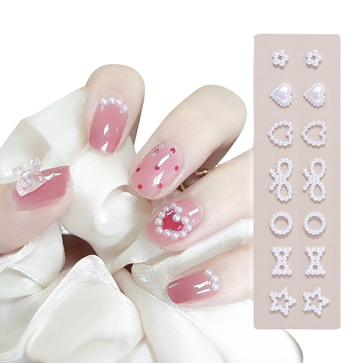 3dネイルパーツ リボン ひらがな ハート ネイルパーツ デコパーツ 3d