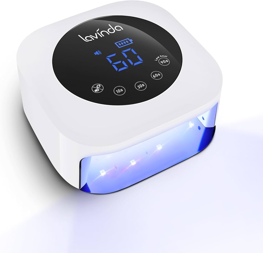 Amazon.com : Lavinda UV LED Nail Lamp, Cordless Nail Lamp 54W