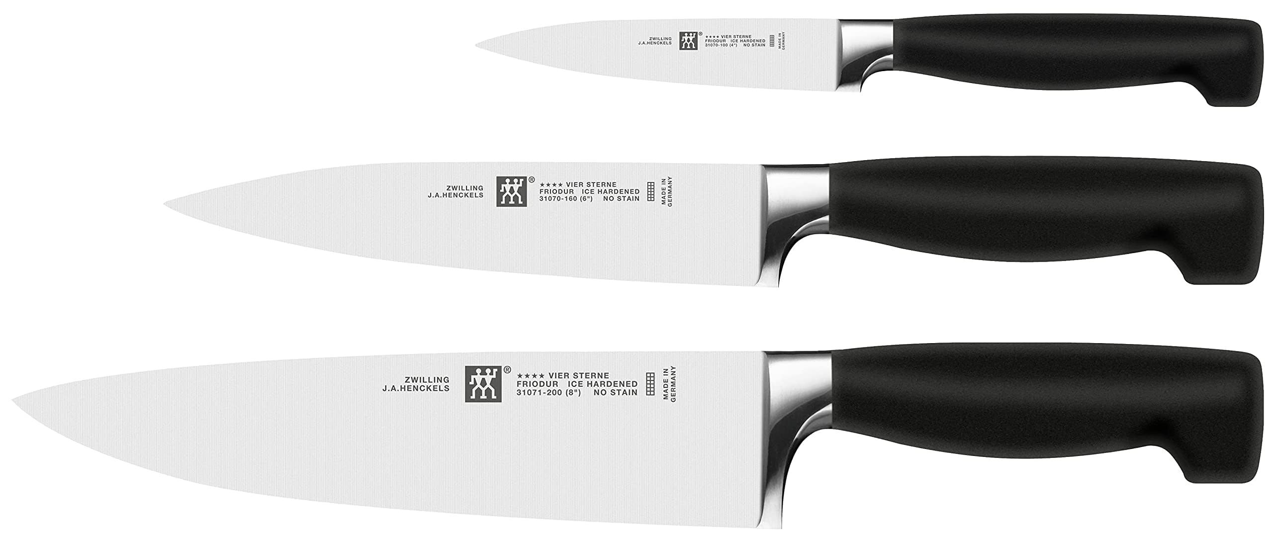 Amazon.com: Henckels Knife Set, 3 Piece 10cm, 16cm, 20cm: Block