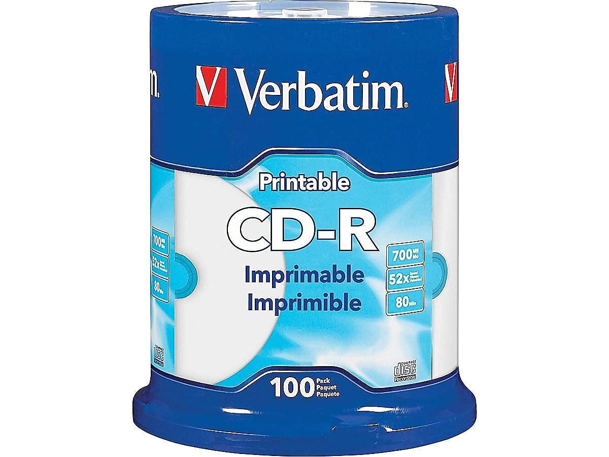 Amazon.com: Verbatim 1674156 98493 52x CD-R White Inkjet Printable