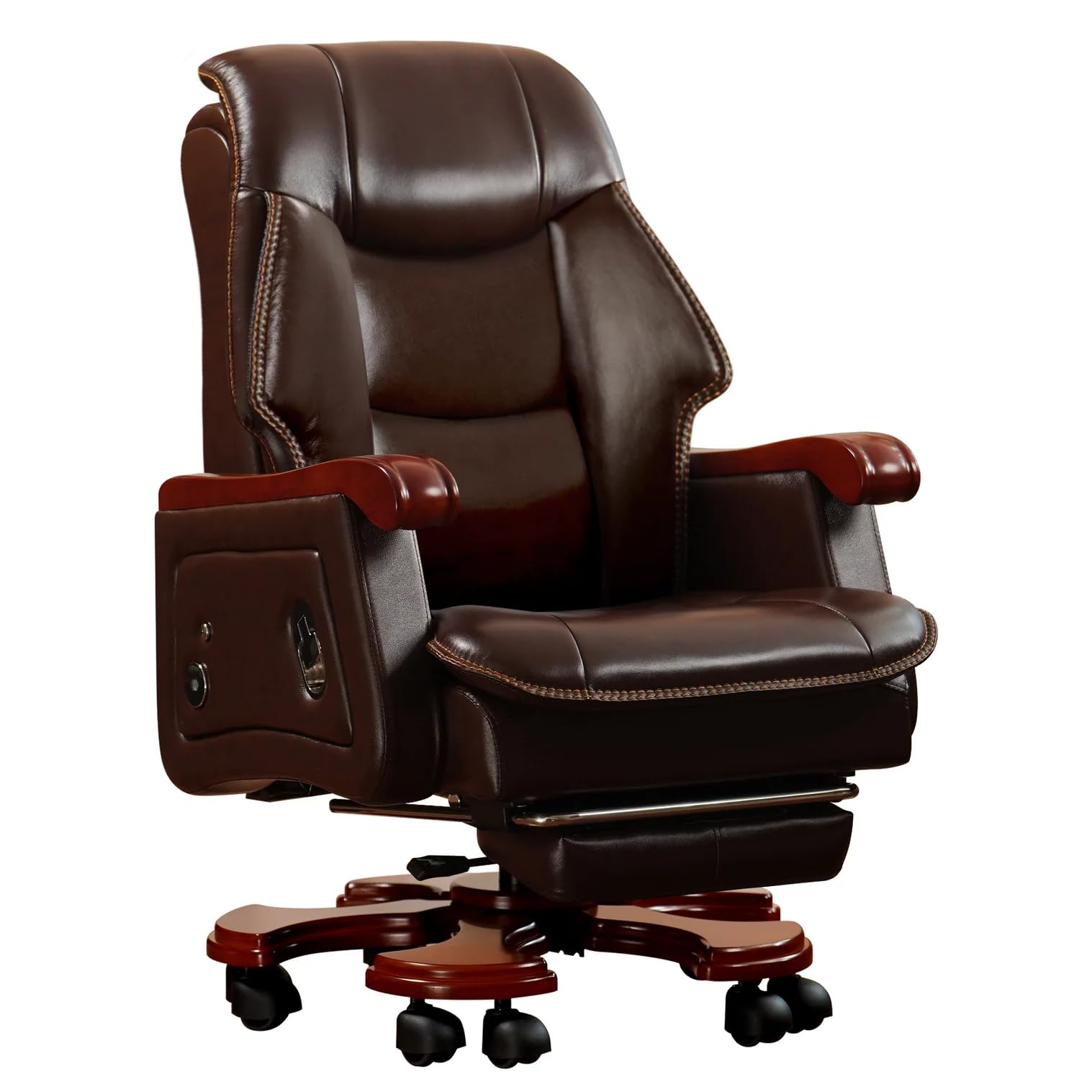 Amazon.com: Kinnls Jones Genuine Leather Executive Office Chair