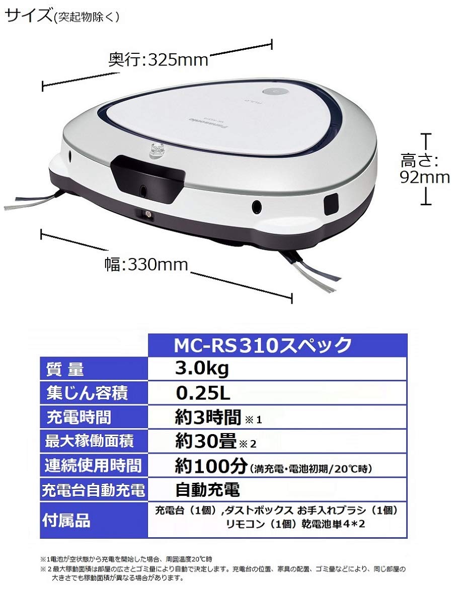 Amazon | パナソニック ロボット掃除機 RULO(ルーロ) ホワイト お掃除