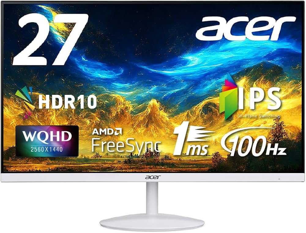 Amazon.co.jp: Acer モニター SA272UEwmiipx 27インチ IPS 非光沢 WQHD