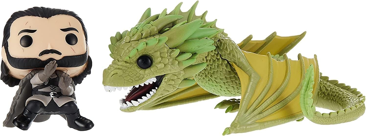 Funko Pop! Rides: Game of Thrones, Jon Snow With Rhaegal, Action