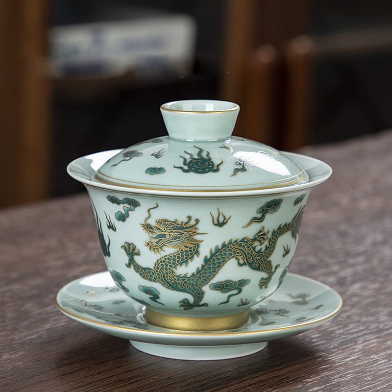 Amazon.co.jp: 手绘蓋碗,中国茶器セット,茶碗,セラミック景徳鎮の青と