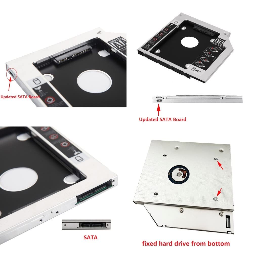Amazon.com: 2nd HDD SSD Hard Drive Optical Bay Caddy Frame for