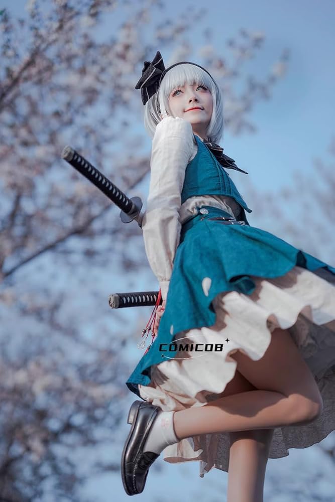 Amazon.co.jp: 【 comicoBB 】魂魄妖夢 青 コスプレ衣装/靴とウィッグ