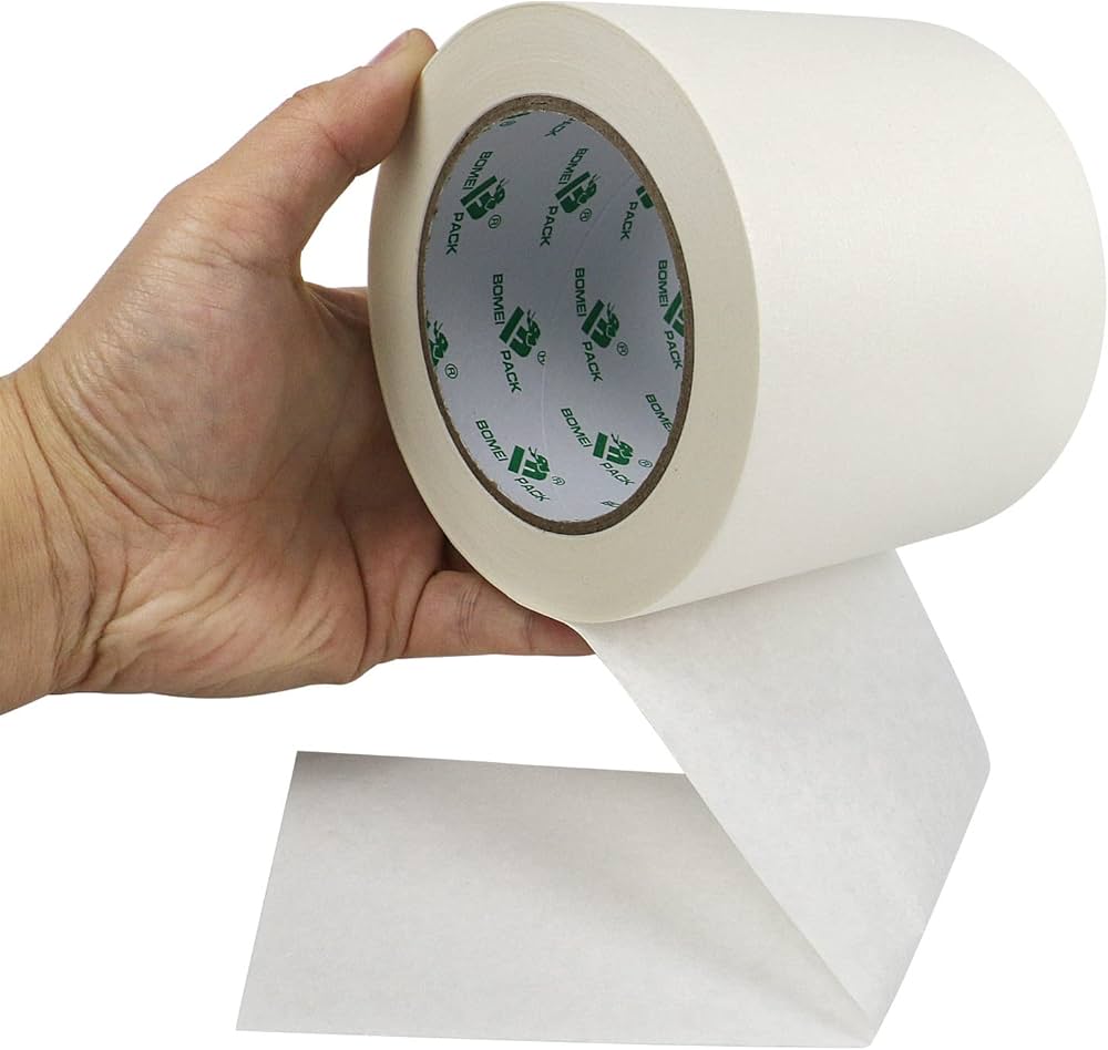 Amazon.co.jp: BOMEI PACK 工事用マスキングテープ 白 幅100mm×長さ50m