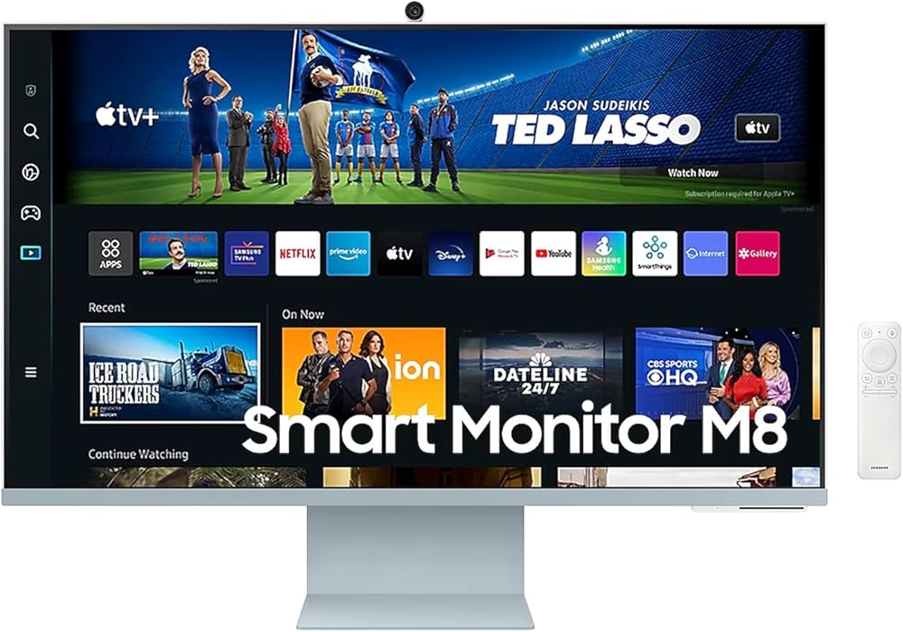 Amazon.com: Samsung 32-in M8 Smart Blue UHD Monitor w Smart TV