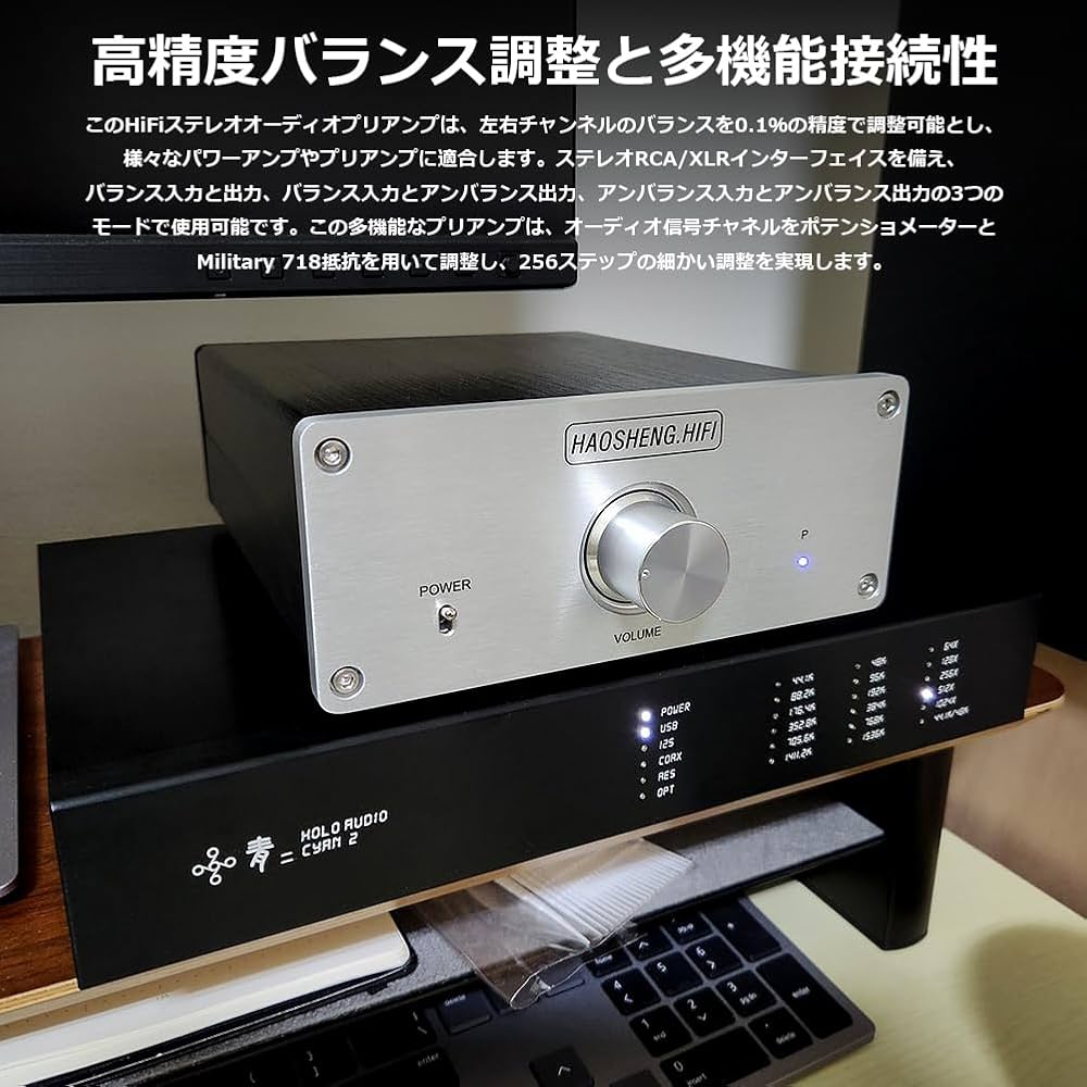 Amazon.co.jp: HiFi ステレオ オーディオ プリアンプ RCA/バランスXLR