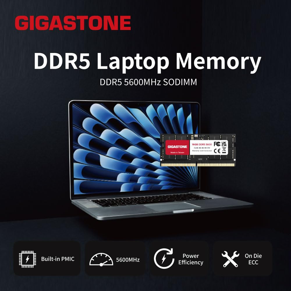 Amazon.co.jp: 【メモリ DDR5】GIGASTONE 16GBx2枚 (32GB Kit) DDR5