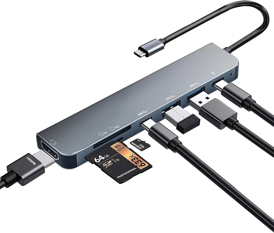 Amazon.com: USB C Hub Multiport Adapter, 7 in 1 USBC Dongle with