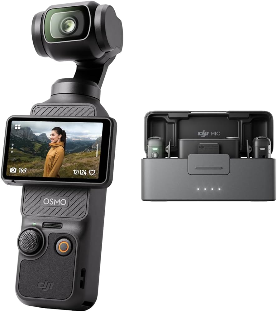DJI Osmo Pocket 3 + Mic 2 (2 TX + 1 RX + Charging Case), Vlogging