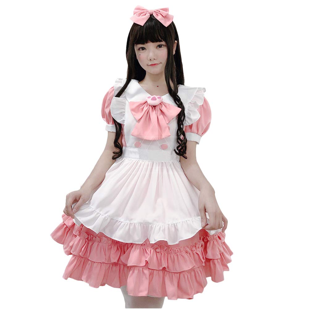 Amazon.co.jp: メイド服 ワンピース ロリータ コスプレ 衣装 半袖 女性